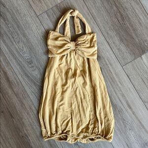 halter bow bubble | curry | bamboo - 12-18m